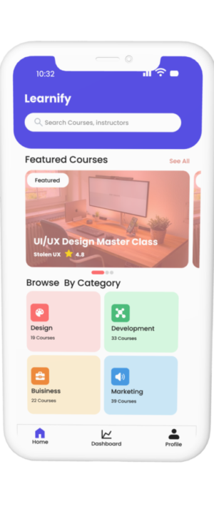 Online learnin platform clay mock 1